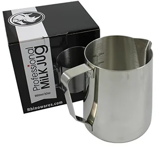 Rhinowares Stainless Steel Pro Pitcher - dzbanek srebrny 950 ml RHMJ32OZ - Dzbanki i imbryki - miniaturka - grafika 2
