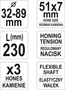 Yato HONOWNICA DO CYLINDRÓW 32-89mm YT-05811 YT-05811 - Narzędzia warsztatowe - miniaturka - grafika 5