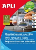 Etykiety do drukarek - Apli Etykiety usuwalne 17,8x10,0mm, zaokrąglone, białe, 25 ark. AP10197 - miniaturka - grafika 1