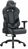 Fotele i krzesła biurowe - SONGMICS Songmics krzesło biurowe, fotel do gier, fotel szefa, ergonomiczny z regulowanymi podłokietnikami, poduszką pod głowę i okolicę lędźwiową, 66 x 72 x 124-132 cm, kolor szaro-czarny, RCG13G. - miniaturka - grafika 1