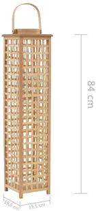 vidaXL vidaXL Wiszący lampion na świece, bambusowy, naturalny - Świeczniki - miniaturka - grafika 5