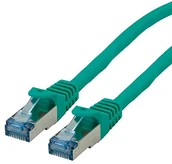 Kable miedziane - Rotronic ROLINE S FTP Patch Cable C6 A LSOH CL, zielony 1,5m 21.15.2834 - miniaturka - grafika 1