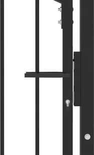 vidaXL Lumarko Furtka ogrodzeniowa z grotami, stalowa, 100x200 cm, czarna! 146402 - Akcesoria do ogrodzeń - miniaturka - grafika 4