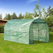 Agrowłókniny - Outsunny FOLIA CIEPLARNIA OGRODOWA Z OKNEM 8 m - miniaturka - grafika 1