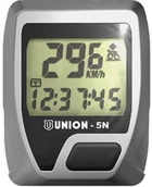 Liczniki rowerowe - Union komputer rowerowy "5 N", 5, model dla początkujących, z funkcją przejrzystej funkcji wyświetlania i klawiatury, stylowe wzornictwo, łatwy montaż i obsługa Union 5N - miniaturka - grafika 1