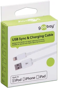Goobay Kabel do ładowania  kablem Lightning iPhone iPad MFI Apple zertifiziert, 0,5 m, biały 43614 - Kable USB - miniaturka - grafika 2