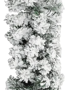vidaXL Świąteczna girlanda pokryta śniegiem, zielona, 5 m, PVC - Ozdoby bożonarodzeniowe - miniaturka - grafika 3