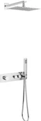 Baterie podtynkowe - Excellent KROTOS Zestaw prysznicowo-wannowy podtynkowy 2 funkcje Chrom AREX.SET.8035CR 5903357221874 - miniaturka - grafika 1