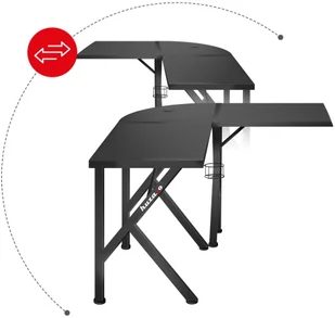 Huzaro Biurko gamingowe Huzaro Hero 6.3 Black HZ-Hero 6.3 Black - Biurka gamingowe - miniaturka - grafika 13