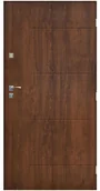 Drzwi zewnętrzne - SEDRO Drzwi wejściowe BARCELONA Orzech 90 Prawe SEDRO - miniaturka - grafika 1