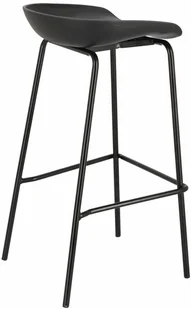 Intesi Stołek barowy Grego czarny - Taborety i hokery - miniaturka - grafika 4