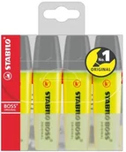 Zakreślacze - Stabilo Boss Original zestaw zakreślaczy, 4 sztuki, żółty 70/4-24 - miniaturka - grafika 1