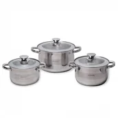 Zestawy garnków i patelni - Kamille Zestaw komplet garnków ze stali nierdzewnej 6el. 4915 - miniaturka - grafika 1