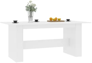 vidaXL Stół jadalniany, biały, 180x90x76 cm, płyta wiórowa - Stoły - miniaturka - grafika 3