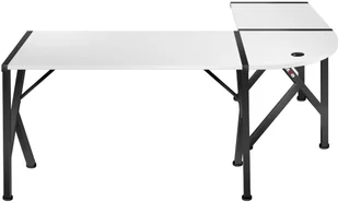 HUZARO Ultra nowoczesne narożne biurko gamingowe Hero 6.3 białe Hero 6.3 white - Biurka gamingowe - miniaturka - grafika 17
