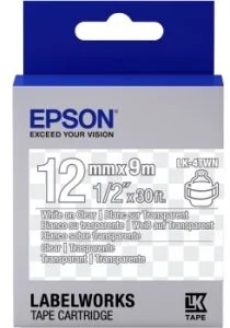 Epson Oryginalna taśma LK-4TWN 12mm x 9m przeźroczysta biały nadruk PROMOCJA! OEM-EPS-LK-4TWN - Dodatki do drukarek i skanerów Epson Oryginalna taśma LK-4TWN 12mm x 9m przeźroczysta biały nadruk PROMOCJA! OEM-EPS-LK-4TWN - Dodatki do drukarek i skanerów - miniaturka - grafika 2