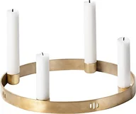 Świeczniki - Ferm Living Świecznik Circle mosiądz 25 cm 5725 - miniaturka - grafika 1