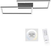 Lampy sufitowe - Paul Neuhaus Lampa sufitowa czarna z LED i ściemniaczem 2-lampki - Amanda - miniaturka - grafika 1