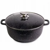 Garnki - Kamille Solidny garnek marmurowy z pokrywką 4,5L 4405 - miniaturka - grafika 1
