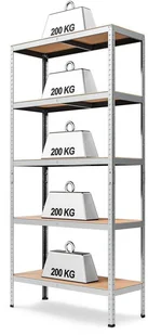 000 Regał magazynowy 180x90x40 5 półek 1000 kg 00078915 78915-uniw - Szafy i regały magazynowe - miniaturka - grafika 2