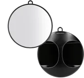 Pozostałe kosmetyki - Sibel Luna Lustro fryzjerskie z uchwytem czarne 28cm 0000048593 - miniaturka - grafika 1