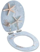 Deski sedesowe - Deska klozetowa wolnoopadająca, MDF, wzór w rozgwiazdy - miniaturka - grafika 1