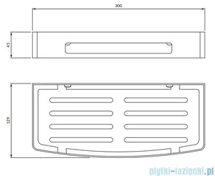 Omnires Uni koszyk prysznicowy mocowany do ściany złoto szczotkowane UN10331GLB - Wieszaki łazienkowe - miniaturka - grafika 2