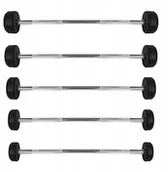 Sztangi - Sztanga Gryf Stały Gumowany Hms GSG-40 40kg - miniaturka - grafika 1