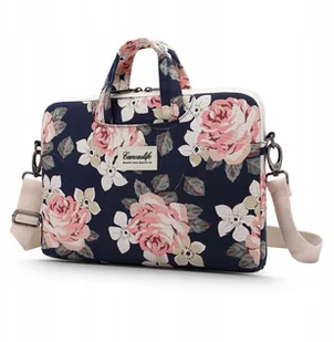 CANVASLIFE Torba na laptopa CANVASLIFE Briefcase 13-14 cali Navy Rose - Torby na laptopy - miniaturka - grafika 2