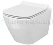 Miski WC - Cersanit City Squares zestaw miska + deska wolnoopadająca biały S701577 - miniaturka - grafika 1