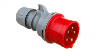 PCE Polska sp. z o.o. Wtyczka przenośna 16A 5P 400V czerwona IP44 TURBO SHARK 015-6TT - Kostki, złączki, wtyczki - miniaturka - grafika 3