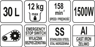 Yato MIKSER SPIRALNY 30L Z 2 PRĘDKOŚCIAMI - YG-03062 YG-03062 - Inne urządzenia gastronomiczne - miniaturka - grafika 6