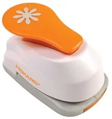 Dziurkacze - Fiskars dziurkacz ozdobny M kwiaty, biały, pomarańczowy, 3359000054696 FI5469 - miniaturka - grafika 1