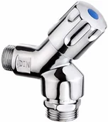 Zawory i kraniki - Cornat Cornat Zawór przyłączeniowy maszynowy  1/2 cala AG  do podłączenia pralki i zmywarki  z zaworem zwrotnym i napowietrzaczem rurowym  z mosiądzu  chromowany / zawór kątowy / TEC301305 TEC301305 - miniaturka - grafika 1