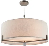 Lampy sufitowe - Endon Abażurowa LAMPA sufitowa HAYFIELD 72635 Endon okrągła OPRAWA plafon szczotkowany brąz beżowy 72635 - miniaturka - grafika 1