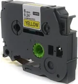 Etykiety do drukarek - Brother JetWorld Taśma TZ-S611 do PT-11 PT-18 PT-128 PT-200 PT-300 PT-310 PT-320 PT-330 PT-350 PT-520 PT-540 PT-550 PT-P700 PT-P750 PT-1000 PT-1010 PT-1100 PT-1120 6mm x 8m Black on Yellow JetWorld un 36311-uniw - miniaturka - grafika 1