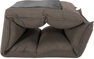 vidaXL Składane krzesło podłogowe, taupe, tkanina vidaXL - Pufy i podnóżki - miniaturka - grafika 7