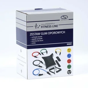 SMJ sport Zestaw: gumy oporowe z uchwytami 5szt. sport EX005 - Pozostały sprzęt i akcesoria do ćwiczeń - miniaturka - grafika 8