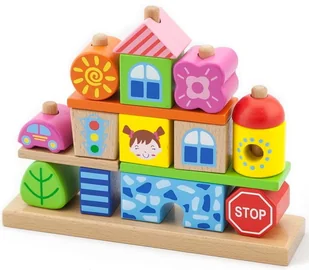 Viga VIGA 50043VG KLOCKI ZBUDUJ MIASTO 1798 - Układanki dla dzieci - miniaturka - grafika 7