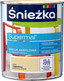 ŚNIEŻKA Supermal Emalia Akrylowa Satynowy Połysk migdałowy 0,8 L - Emalie - miniaturka - grafika 12