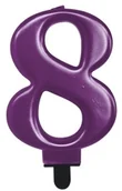 Urodziny dla dorosłych - MK TRADE Świeczka urodzinowa cyfra "8", metaliczna, 8 cm - miniaturka - grafika 1