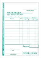 Druki akcydensowe - Emeko Tomecki I Płaczek S.k.a Druk Rachunek dla konsumenta samokopia A6 - miniaturka - grafika 1