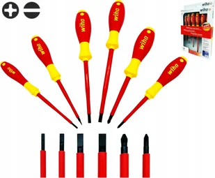 Wiha Śrubokręty płaskie i krzyżakowe dla elektryka SlimFix 6 szt. zestaw (35389) - Śrubokręty - miniaturka - grafika 2