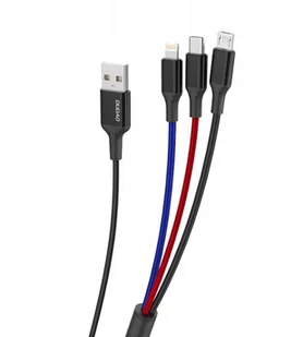 Dudao Dudao Kabel USB 3w1 5A 38cm L10pro Czarny dudao_20200608162918 - Kable USB - miniaturka - grafika 2
