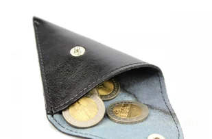 Accardi Rożek Mini Sakieweczka Na Bilon (PL) Zapinany Na Nap Skóra Naturalna - Portfele - miniaturka - grafika 3