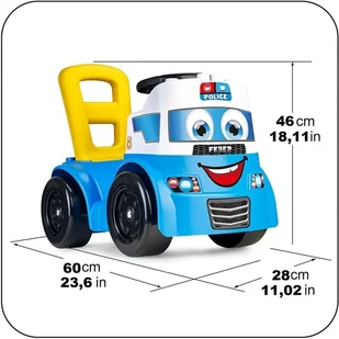 Feber Lumarko Jeździk Pchacz Chodzik Samochód Policja Schowek 3w1! 13222 Lek - Jeździki dla dzieci - miniaturka - grafika 9