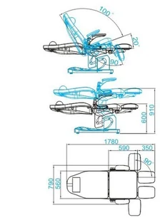 ACTIVESHOP Fotel Podologiczny Elektr. Azzurro 709a 3 Siln. Szary 10003_109087 - Fotele kosmetyczne - miniaturka - grafika 11