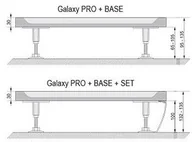 Brodziki prysznicowe - Ravak Galaxy Pro Flat Perseus 80 80x80x3 biały XA034411010 - miniaturka - grafika 1