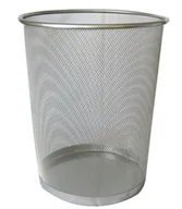 Kosze na śmieci - ARTYKUŁY AGD F Kosz Metalowy Na Śmieci 15l Srebrny Okrągły Siatka FEN000366 - miniaturka - grafika 1