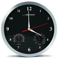 Zegary - Esperanza ZEGAR śCIENNY WASHINGTON CZARNY EHC008K - miniaturka - grafika 1